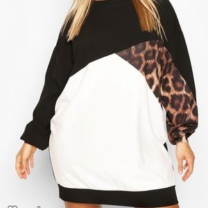 BNWT BOOHOO COLOR BLOCK DRESS US SZ 16